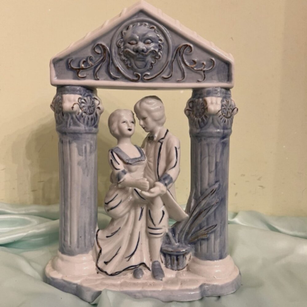 CWI Vintage Porcelain Victorian Couple. 10.5" High. Could use as Cake Topper B1